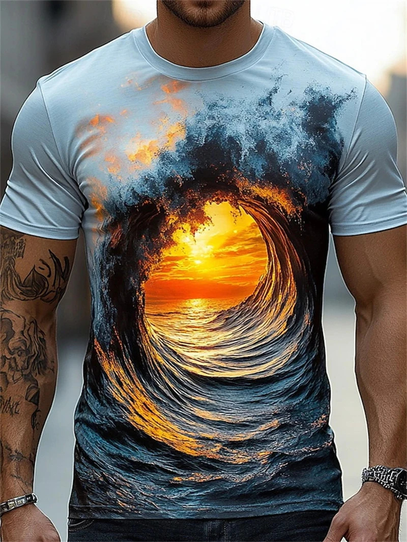Funny Optical Illusion Graphic T Shirt For Men 3D Printed Art Abstract Tshirt Y2k Tops Harajuku Fashion Street Unisex Clothing 260421banjia
