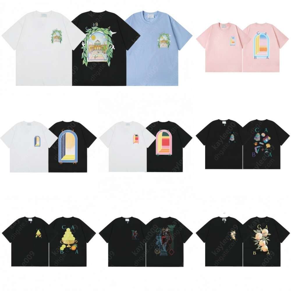 casablancamen set t shirt men designer Summer designer shirt fashion graphic tee men womens Popular brand shirts High quality cotton Street leisu-image-754469003