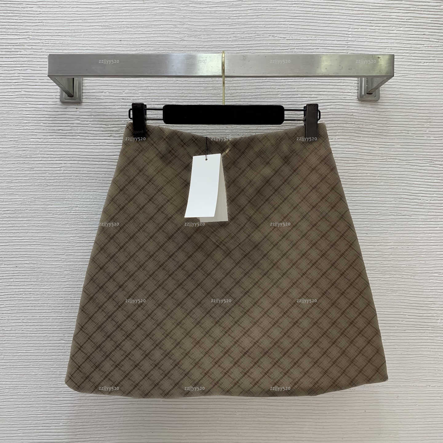 Brand short women dress Summer lady dresses women designer clothes zipper placket high waisted A-line skirt A069X02N050-image-1103198452