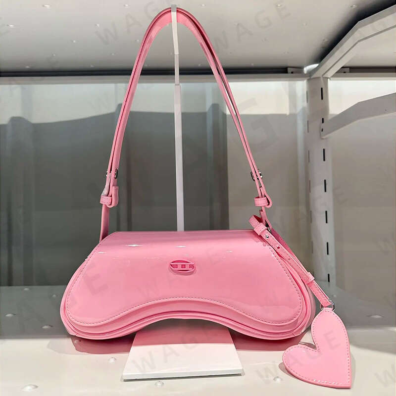 Top Designer Women's Bags, Fashion Patent Leather Bags, Elegant Dingdang Bag, Trendy Versatile Shoulder Bag, Classic Underarm Bag, Handbag, Hig