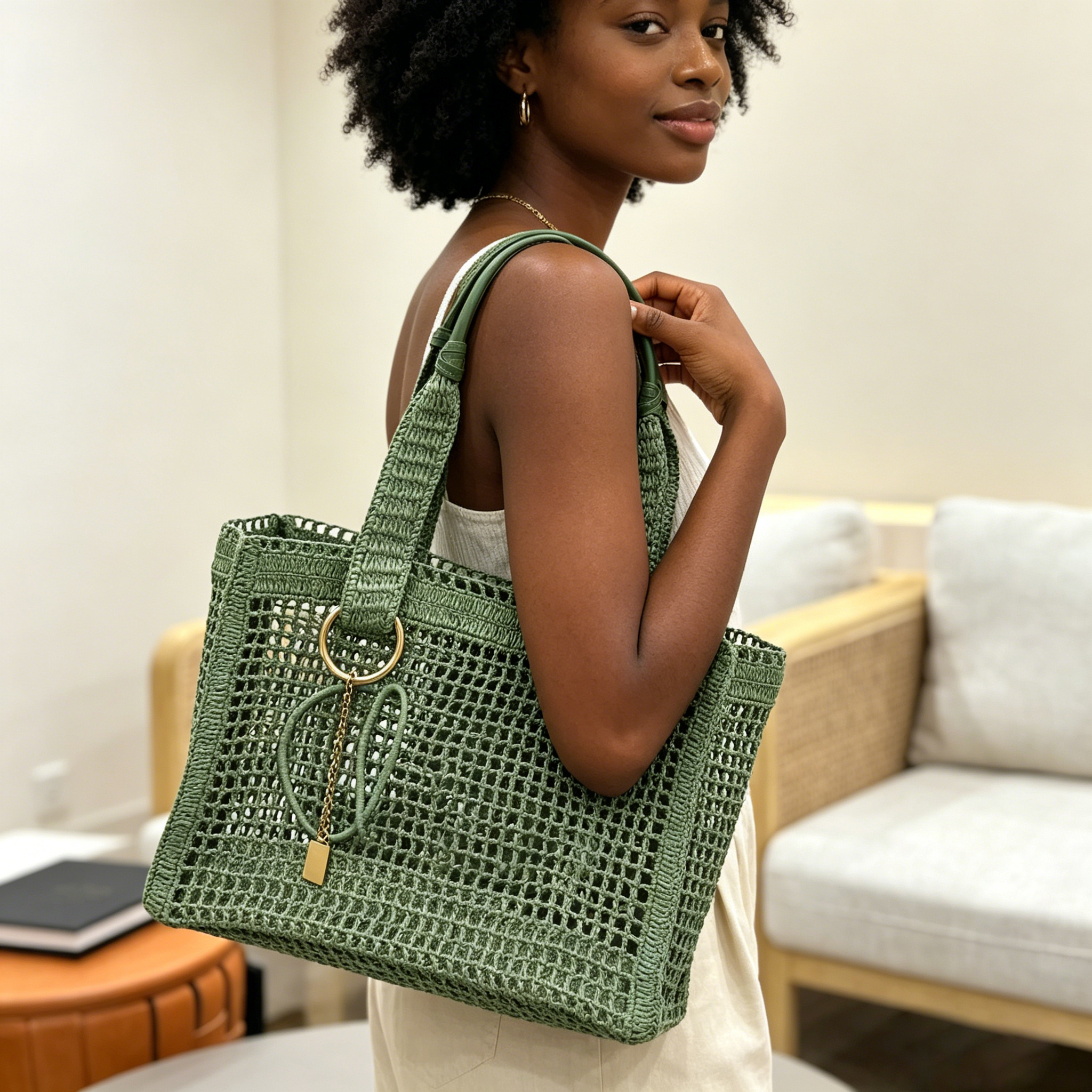 Designer 2026 Summer Banana East-west Bag Straw Bag For Women Woven Tote Designer Handmade Hollow Out Woven Beach Bag Luxury Shoulder Bag In Raff