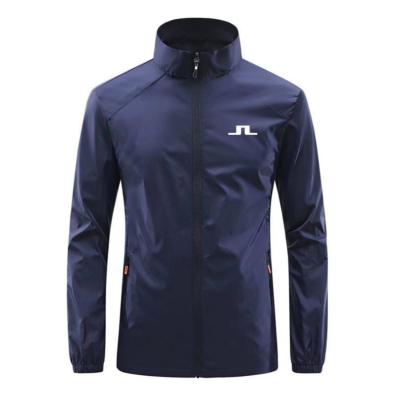 2024 T-shirts d'extérieur été J Lindeberg veste de Golf hommes costume de sport coupe-vent léger respirant fermeture éclair pêche
