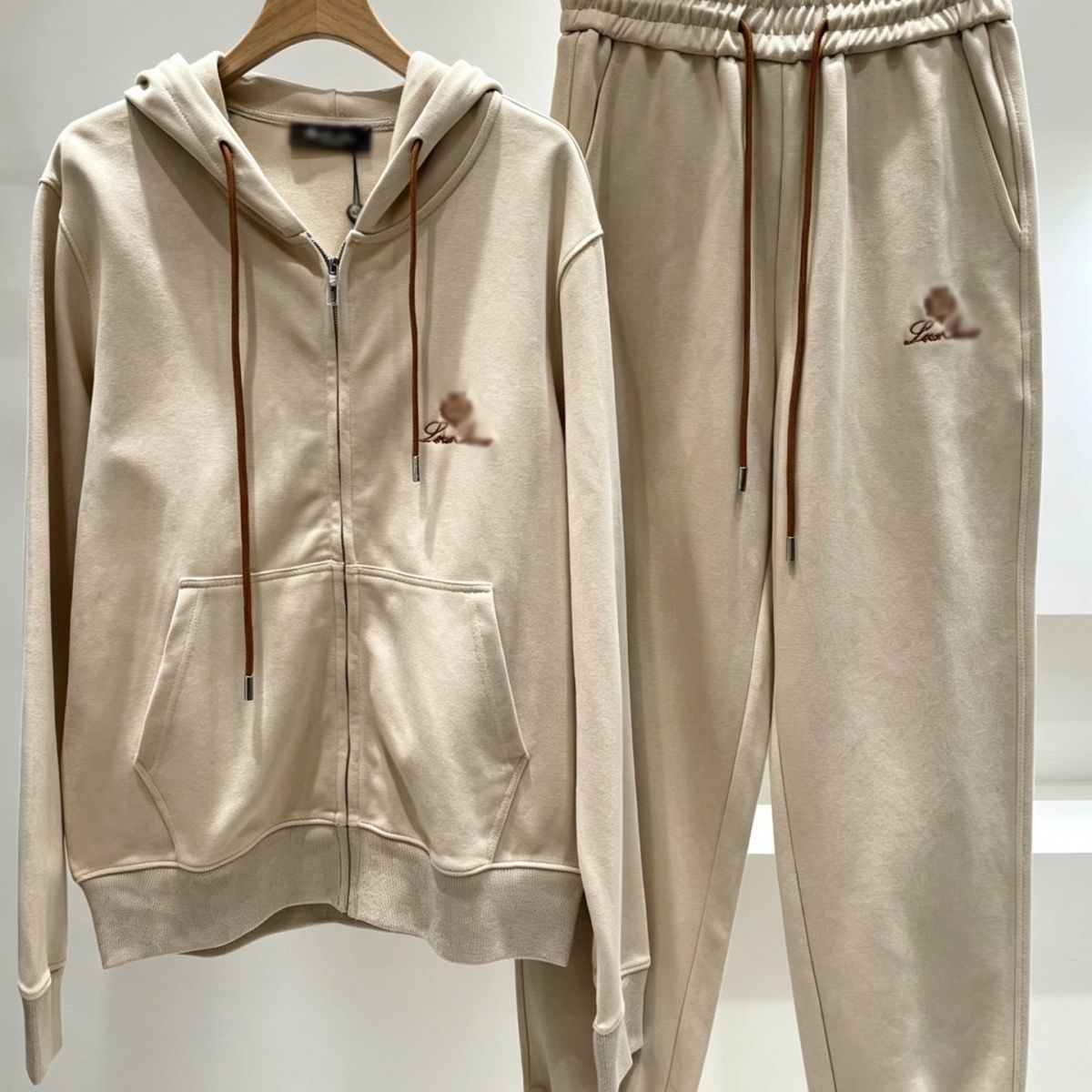 Nouveau style occidental lettre imprimée décontracté mode sweat à capuche avec fermeture éclair ensemble brodé, ensemble de vêtements d'extérieur