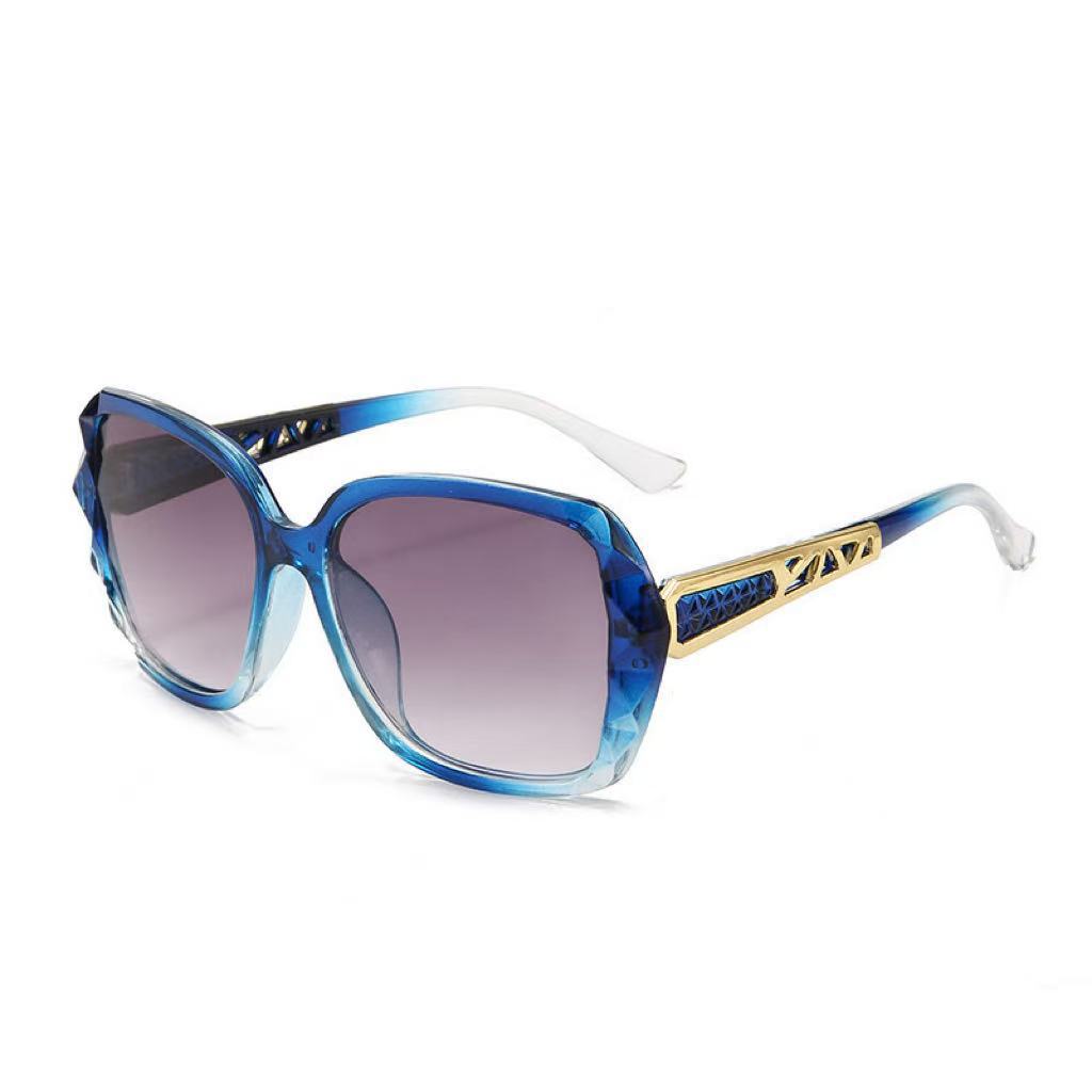 Free Shipping luxury Retro large frame glasses men women high-end plastic frame with shiny decoration purple tone decorative lenses retro style fash