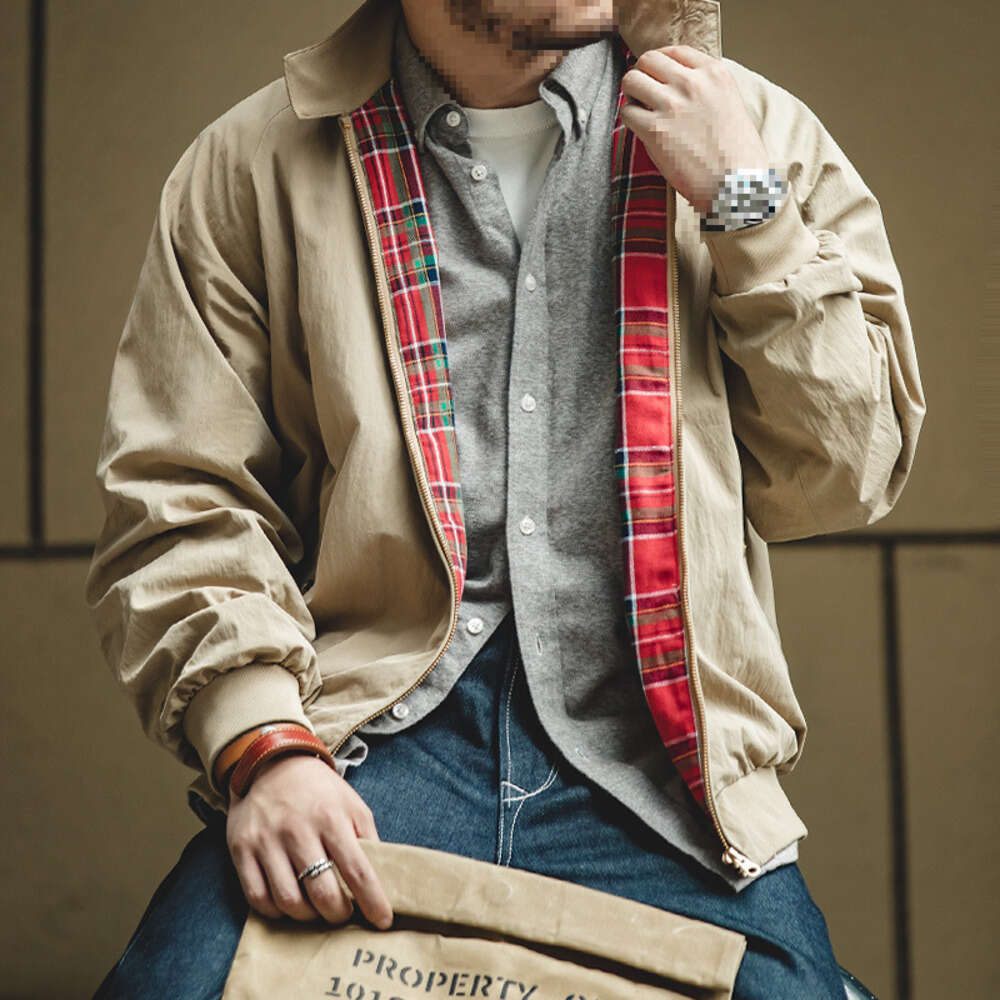 Windbreaker Jacket Designer - Vintage G9 Harrington Jacket With A Rugged American Retro Collar For Men.high Quality