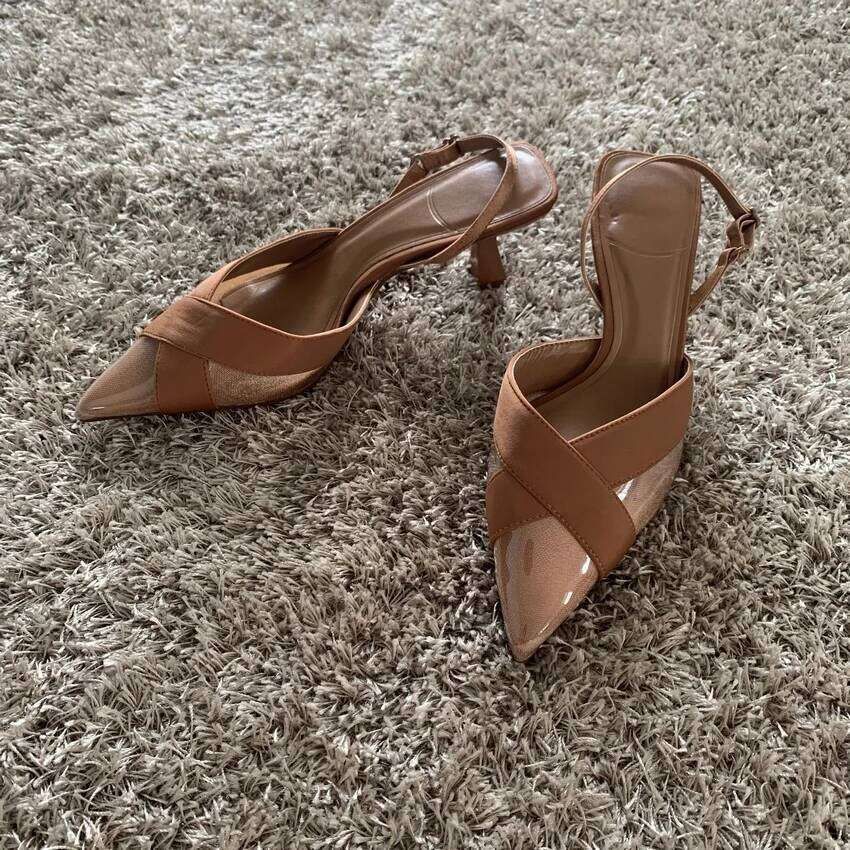 Designer Sandals Chunky High Heel Sandals For Womens Classic Fashion Luxe Claquette Leather Letters sliders famous female Summer Casual Shoes slippe