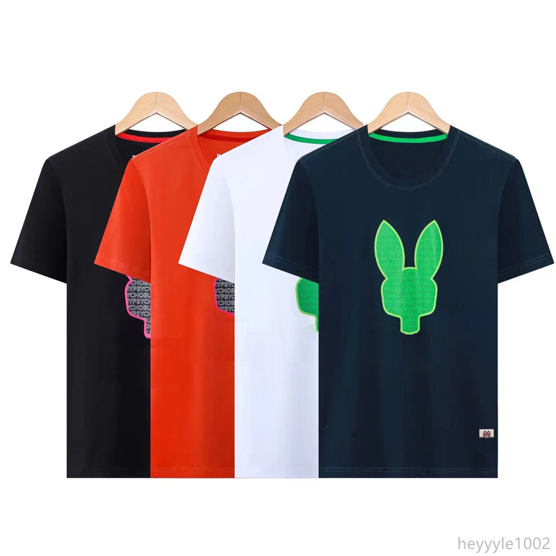 America Designer Physcobunny Tshirt Chemise de golf pour hommes Psycholys T-shirts d'affaires décontractés T-shirts d'été à col ras du cou Slim S