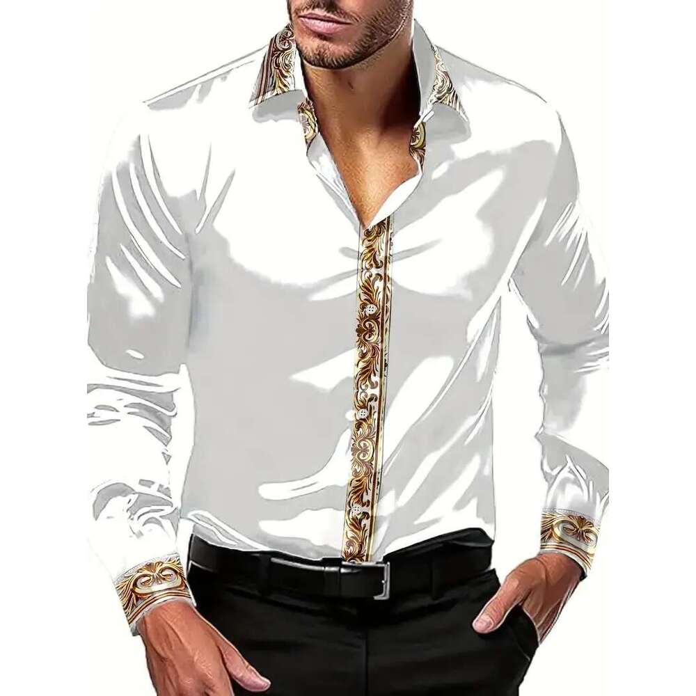 2025 Fall New Fashion Designer Man Dress Shirt Long Sleeve Slim Fit Button Down Clothing Mens T Shirts Luxury Sportswear Casual Fitness shirts DJ537