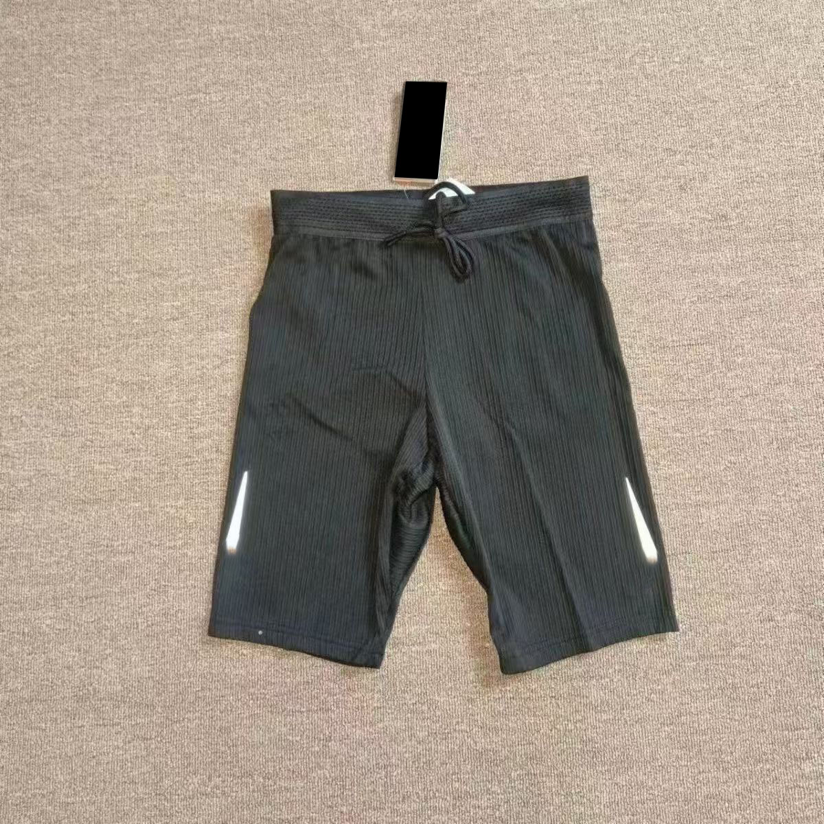 Track tight-fitting pants training short elastic compression ribbed lining running shorts for marathon sport quick-drying breathable men's and