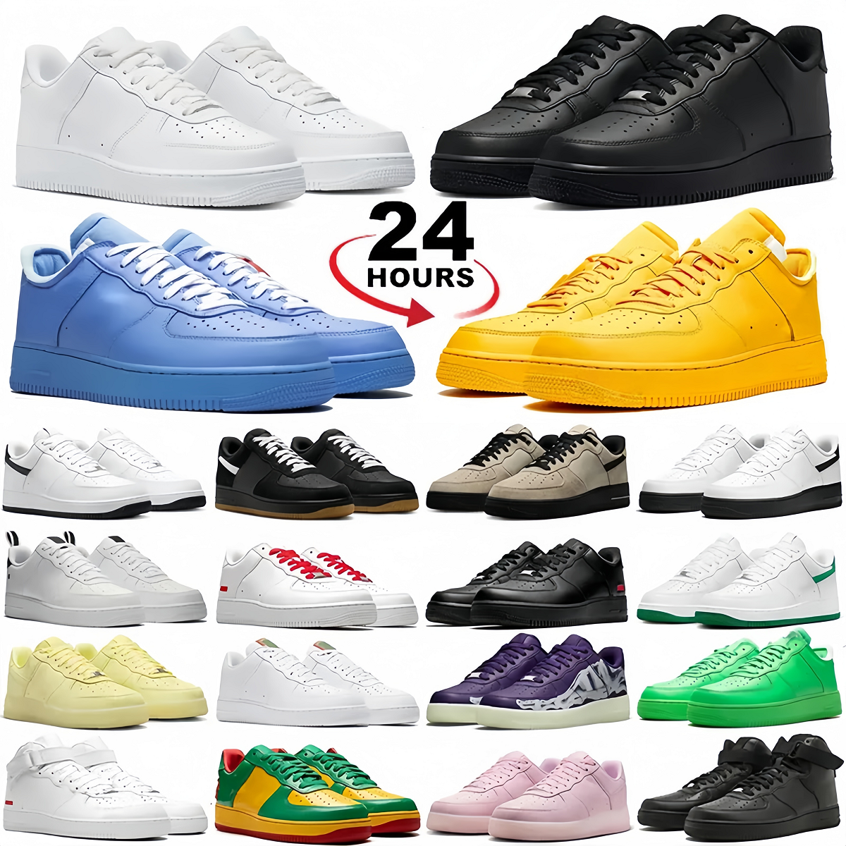 Men Women Brand Running Shoes Sports Skateboarding Ones Shoes High Low White Black Outdoor Trainers Sneakers