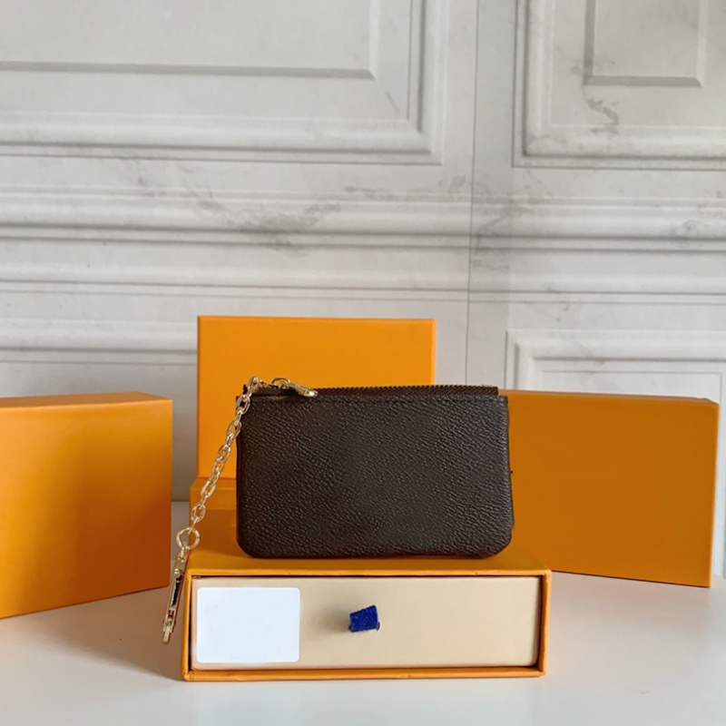 Luxury Designer Wallet Men Womens Mini Zip Organizer Bag Credit Card Man Holder Coin Purse Key Pouch Purses Keychain Bags Clutch with Box Dust bag