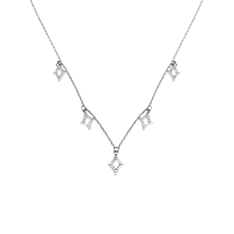 Minimalist zircon starburst hollow open ring, bracelet, and necklace set, light luxury high-end design jewelry for women-image-1103371721
