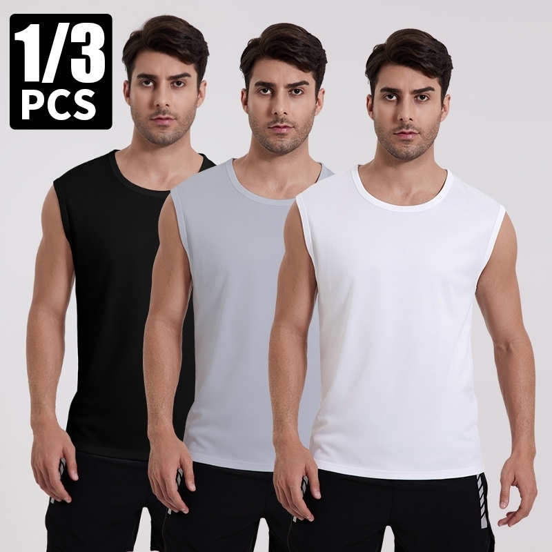 13 Pack Europe And America Size Mens Solid Color Quickdrying Sports Sleeveless Vest Young Fitness Leisure Joker T y260423banjia