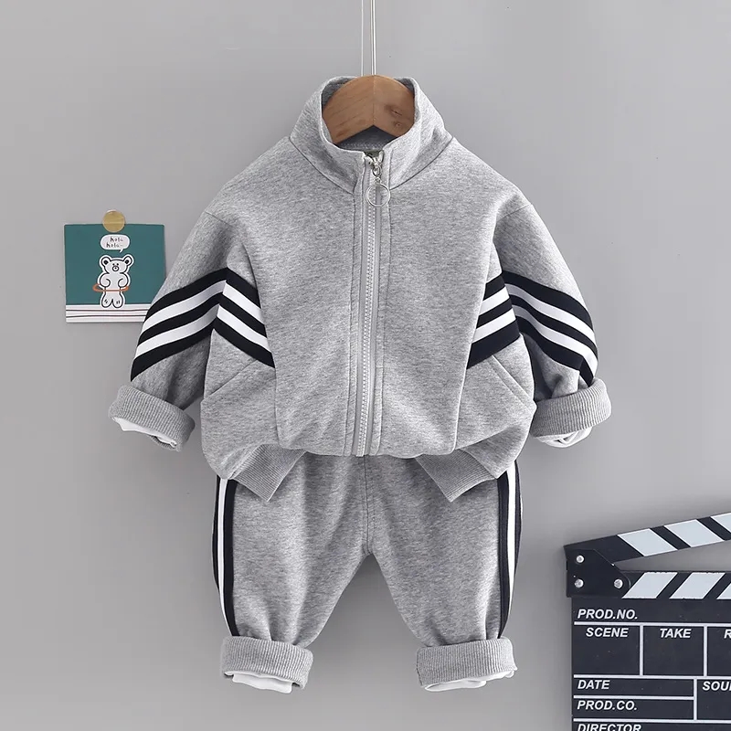 2026 New Baby Girls Boys Clothing Sets Spring Autumn Children Outfits cologne Infant Zipper Coat perfume Pants Toddler Kids Sportswear 2 Piece Suit
