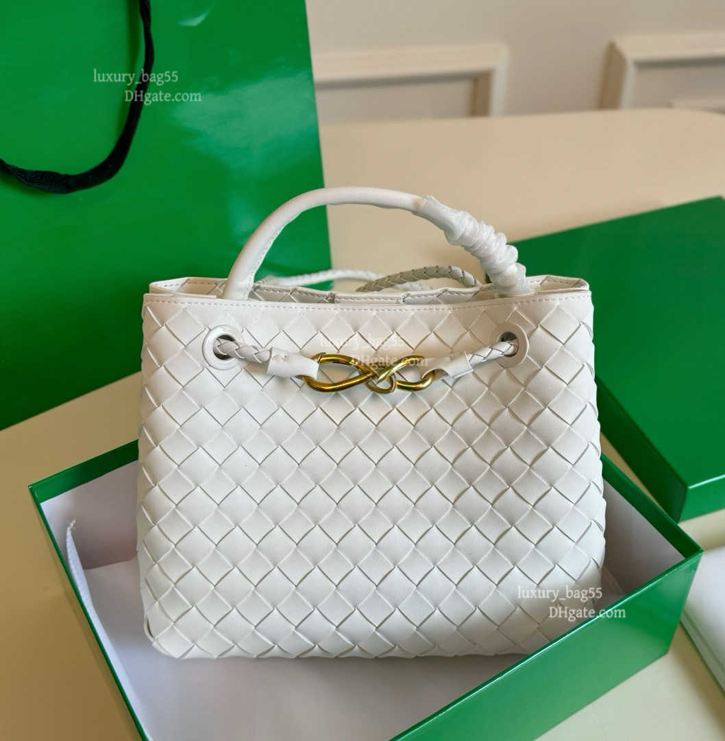 Cosmetic Cases New Andiamo Original Leather Bags Top Woven Womens Portable Single Shoulder Crossbody Official Document Tote Bag-image-1107453691