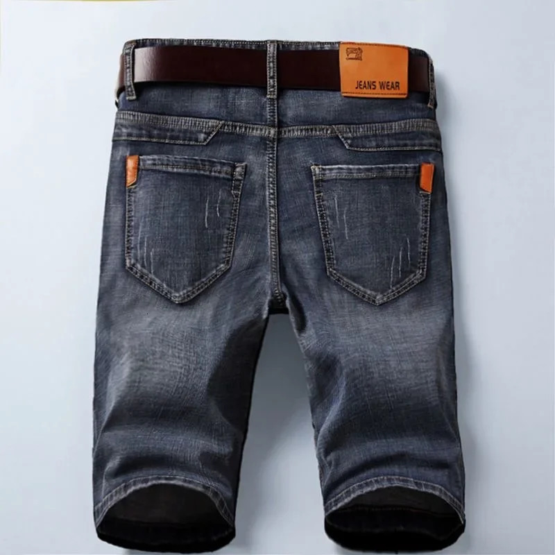 Denim Shorts Mens Summer Thin Straight Classic Business Short Jeans Clothing Stretch Korean Casual Male Shorts 260422BJ