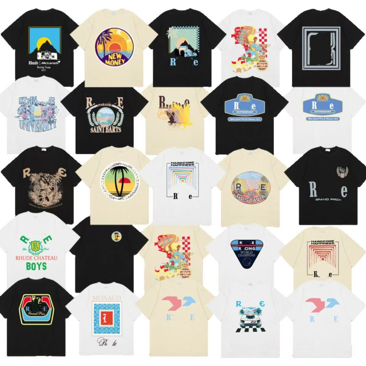 Ruhudes Mens Designer Shirt Hip Hop Clothes Summer Men Women Rude T Shirts Fashion Paint Couple Short Sleeves Quick Dring RH Shirts Lightweight Loos