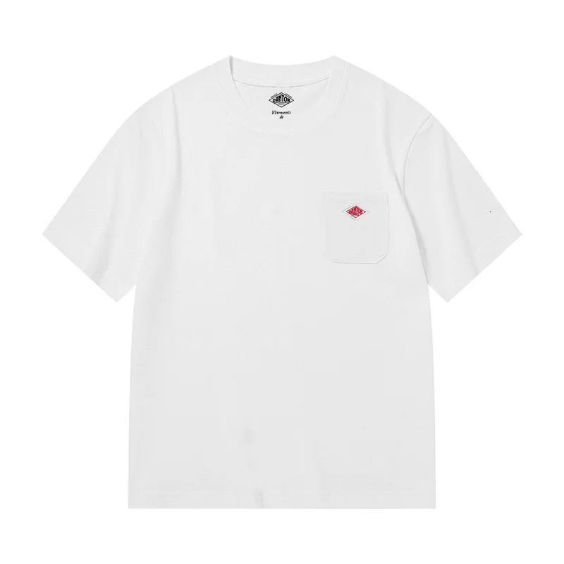 Men and Womens Pure Cotton Fashion Embroidery T-Shirt Tee Simple Pocket Short Sleeve Orders Exported to Japanese 260423BJ