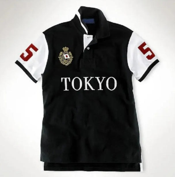 Mens T Shirt Polo Shirt City Name ITALIA Chicago New York Short Sleeve 100% Cotton big Horse Embroidery Designer Shirts Summer Comfortable Breathabl
