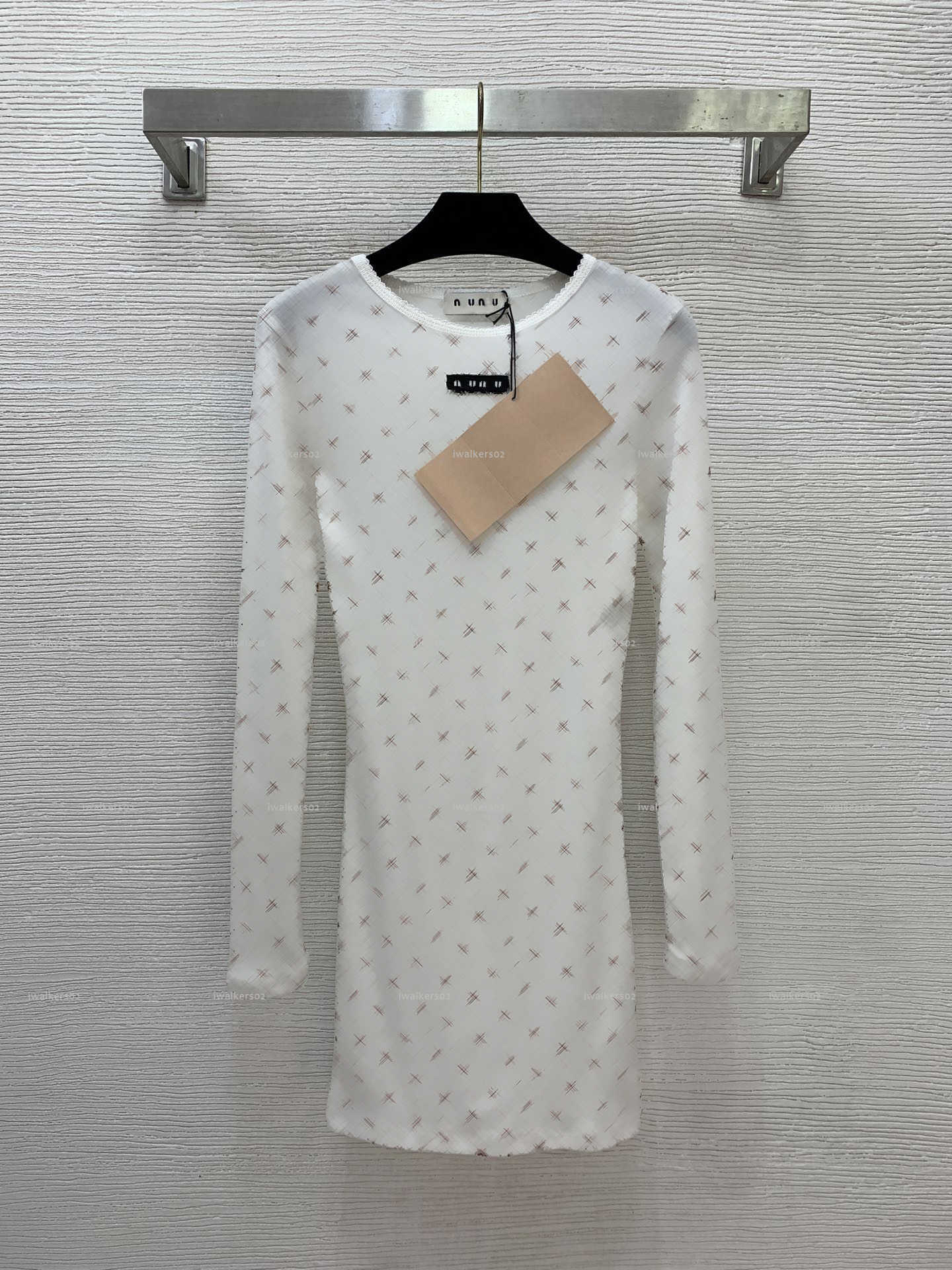 Classics Crew neck women dress Summer lady dresses women designer clothes small polka dot floral long-sleeve skirt A025X01N041-image-1104260186
