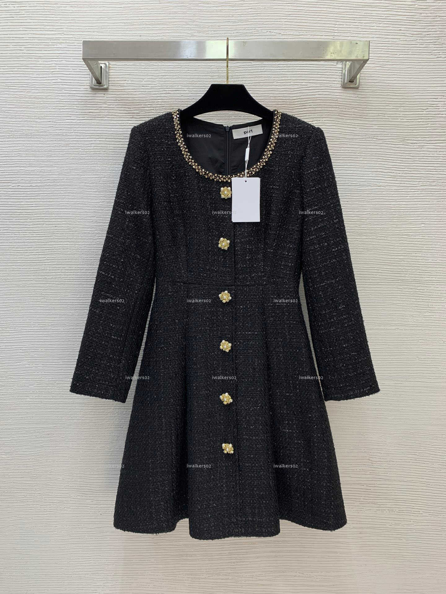 Classics U-neck women dress Summer lady dresses women designer clothes long-sleeve skirt size:S-XXL A1026X01N124-image-1103411206
