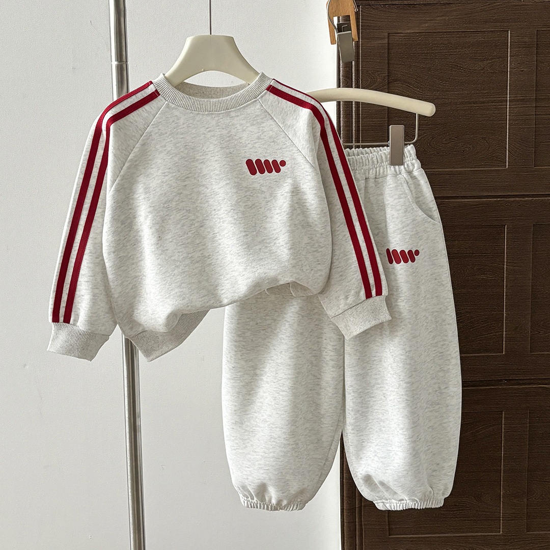 1-16 Years Children's Sports Suit 2026 Spring Autumn New Casual Fashion Boys and Girls Pullover Sweatshirts + Pants Two Piece Set Kids Track-image-1103471067
