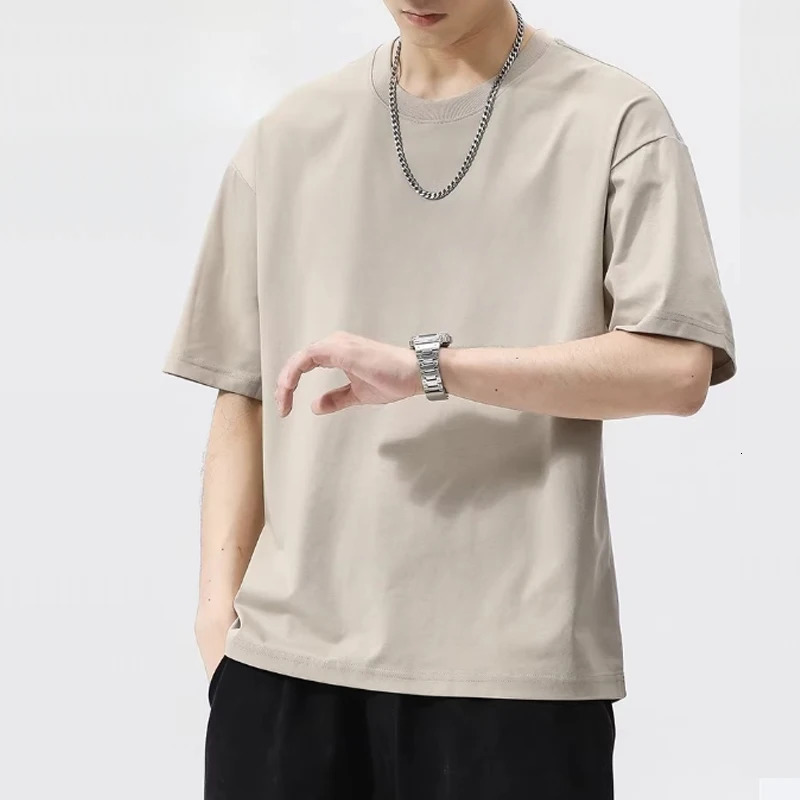 American crew neck short-sleeved T-shirt mens 2026 summer thin trendy loose mens top 260423BJ