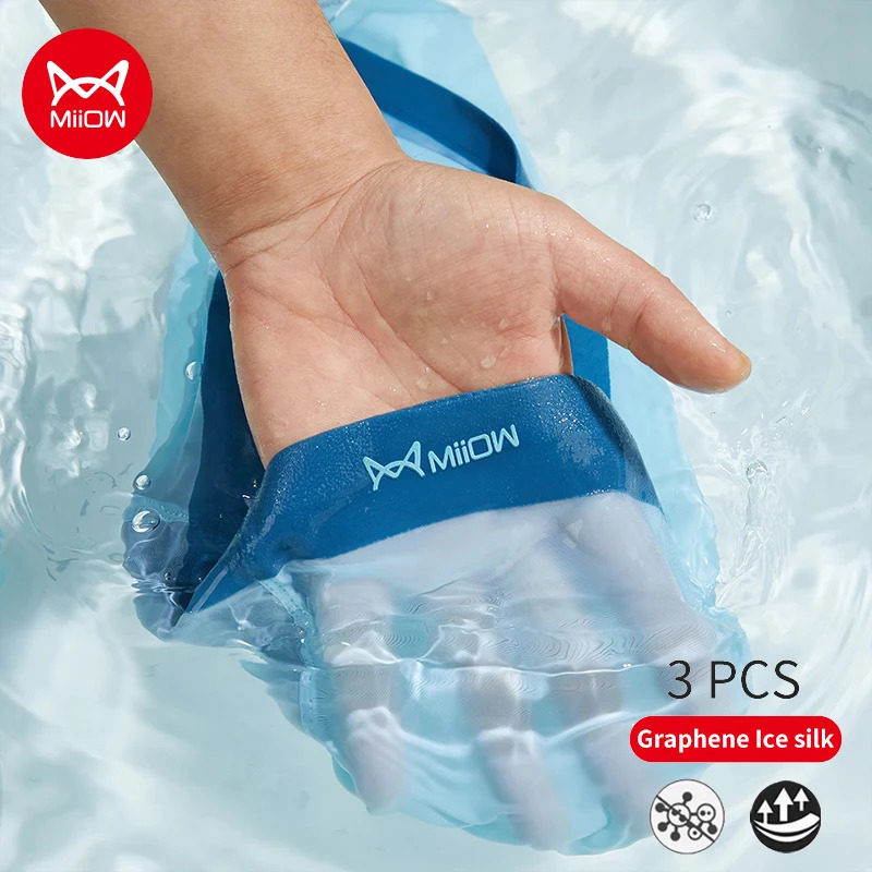 MiiOW 3pcs Summer Ice Silk Men Underwear Thin Sexy Boxer Shorts 3A Graphene Antibacterial Mens Panties Seamless Male Underpants 260423banjia