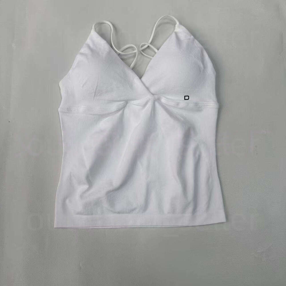 Dfyned Gym Yoga Spaghetti strap V-neck tank top Hip Lifting High Waist Pilates Gym Clothes Dyfnes Tops Summer Hot Selling Stretch Workout Outfit Act