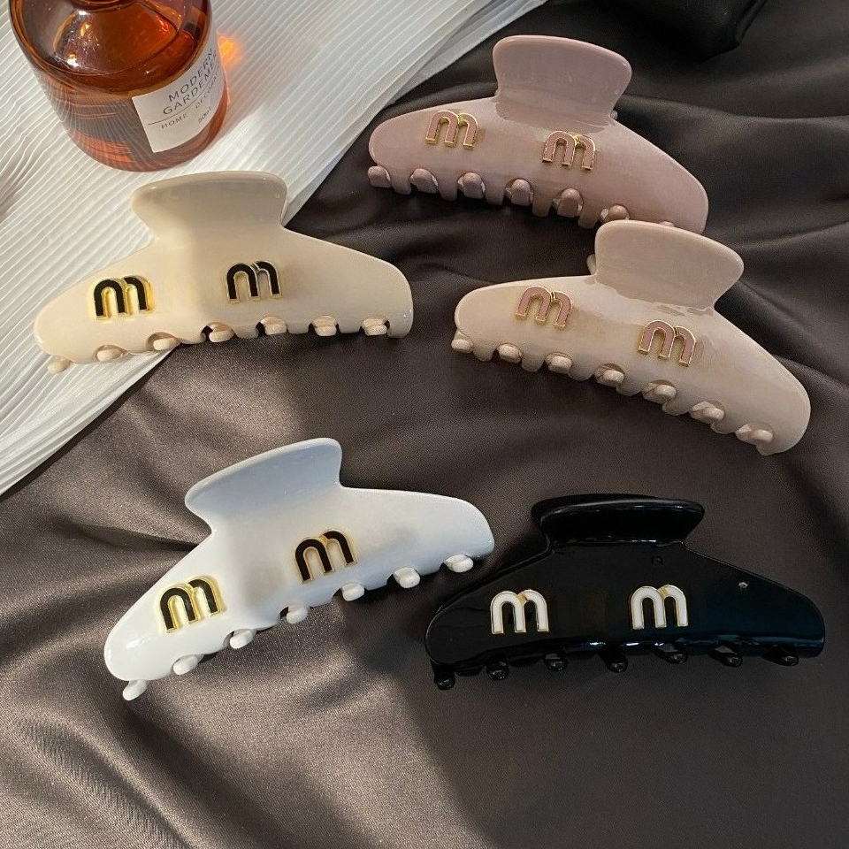 Hair Clips Barrettes Designer Womens Hairpin Brand Claw Clip Classic Hairclip Fashion Letter Shark Hairpin Luxury Hair Accessories-image-1103473254