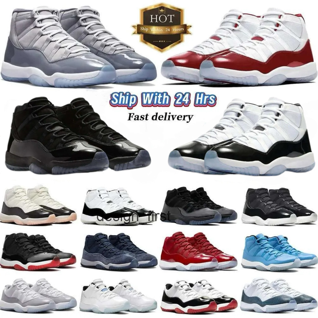 Chaussures de grande taille 14 15 16 Baskets de créateurs de qualité supérieure 11 Cherry Mid Cut Basketball 11s pour hommes femmes haut bas cime
