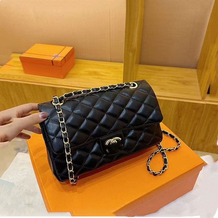 Designer Bag Luxury Bag Shoulder Bag Caviar Designer Handbag Fashion Bag Evening Bag Leather Chain Square Lattice Sheepskin Wallet 10A
