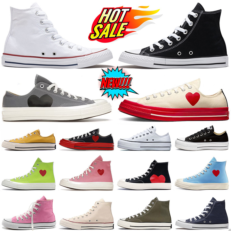 Casual Platforms Designer Canvas High Low Chucks Tennis Black White Grey Blue Red Shoes love Sneakers