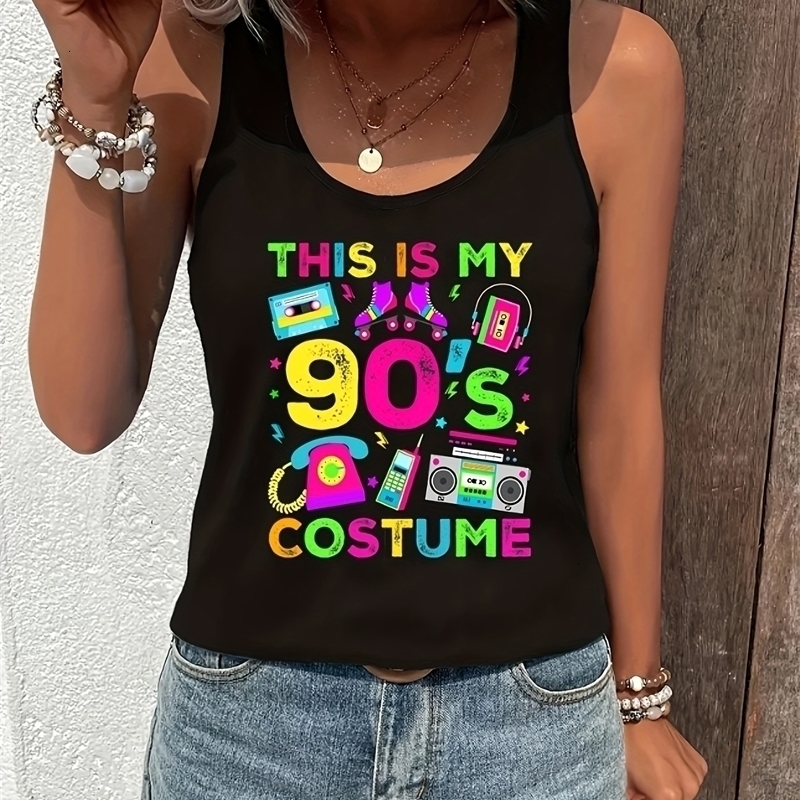 printed Summer womens loose and personalized dream catcher mesh vest top Tshirt comfortable sleeveless yy260423banjia