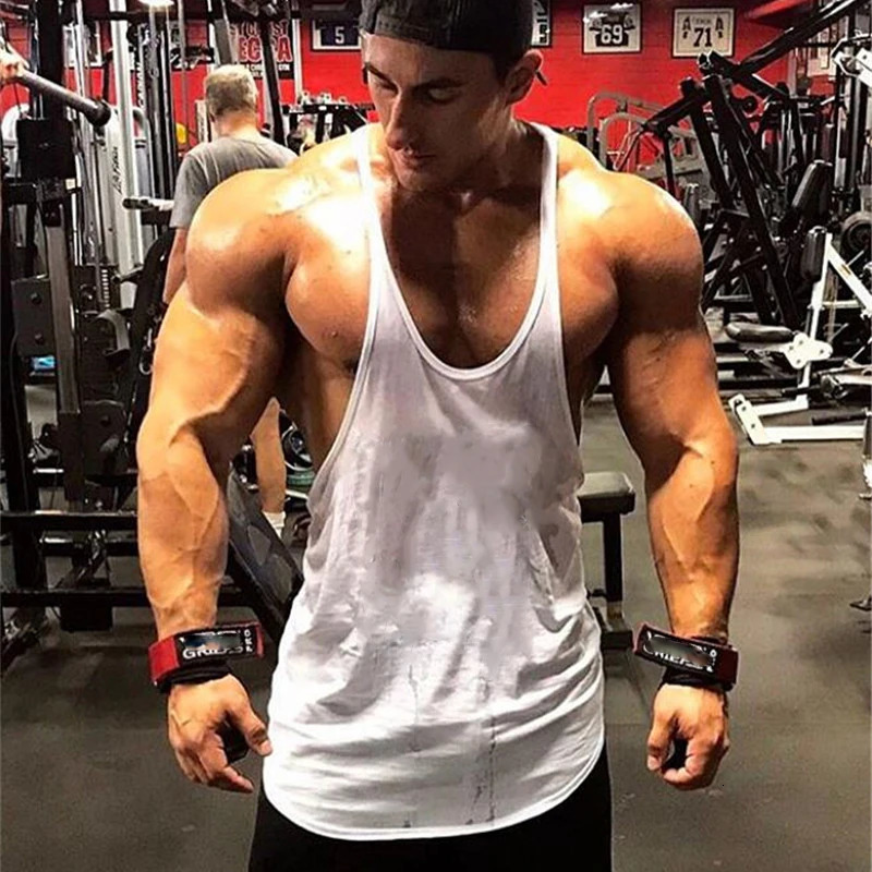 Plain Bodybuilding Tank Tops Gym Workout Fitness Sleeveless Shirts Summer Cotton Undershirt Mens Casual Vests Running Clothing 260423BANJIA