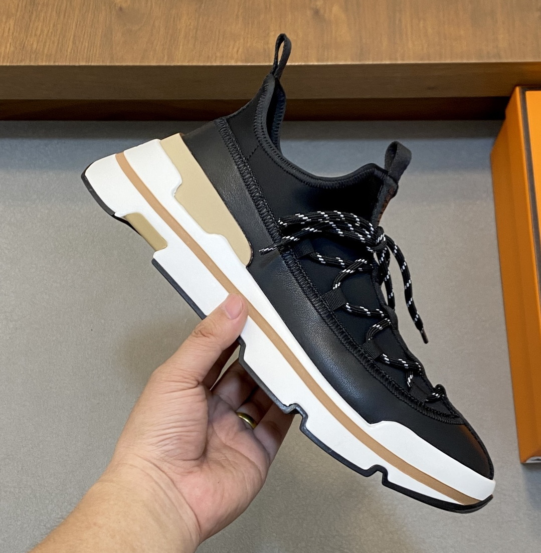 Luxury Men's Dress Shoes Color-Block Chunky Sneakers Retro Suede Low-Tops Casual Shoes Round-Toe Lace-Up Comfortable Botas Mujer Shoes eur38-46