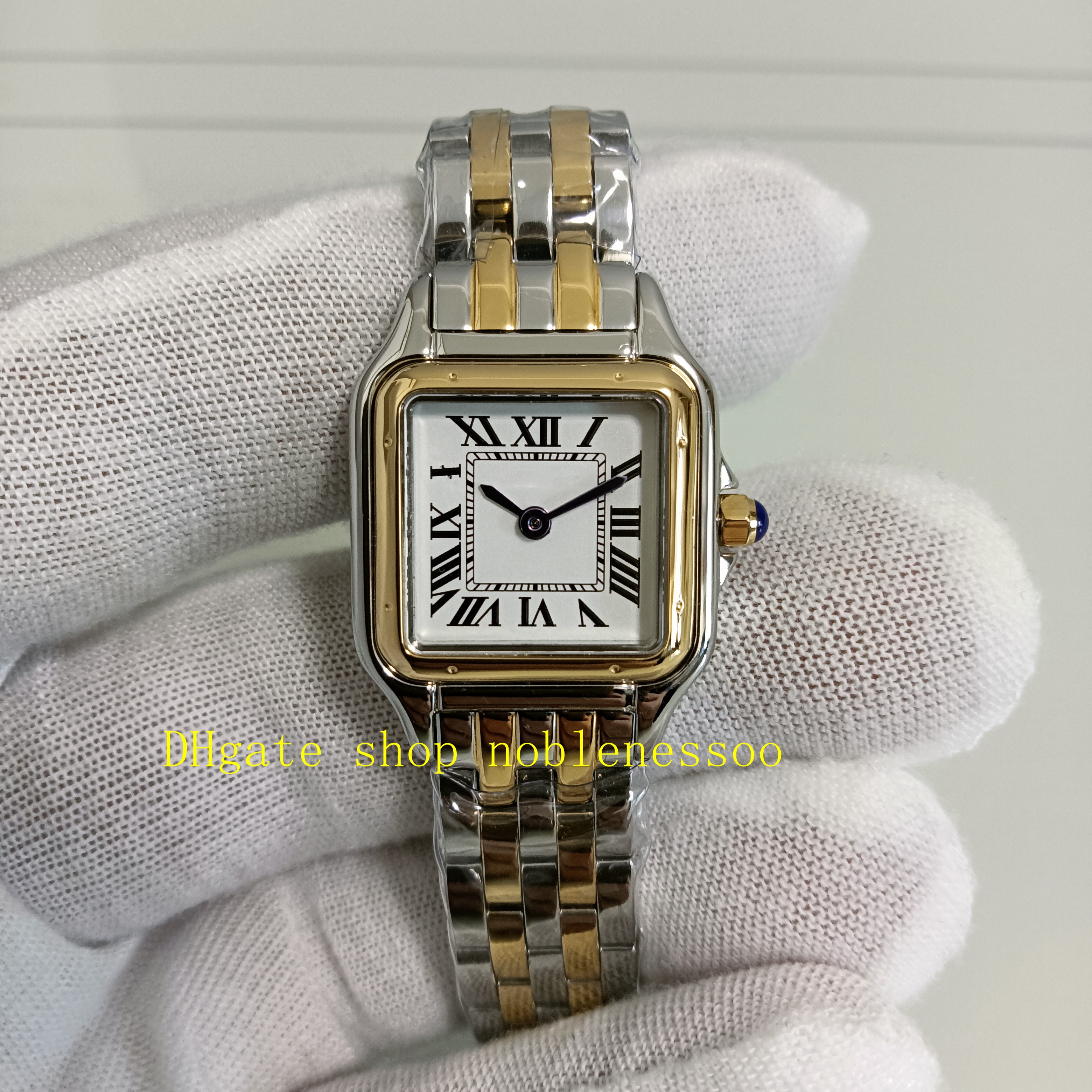 Wristwatches Womens Watch Quartz 22mm Roman Numerals Stainless steel Women Bracelet Watches 51$