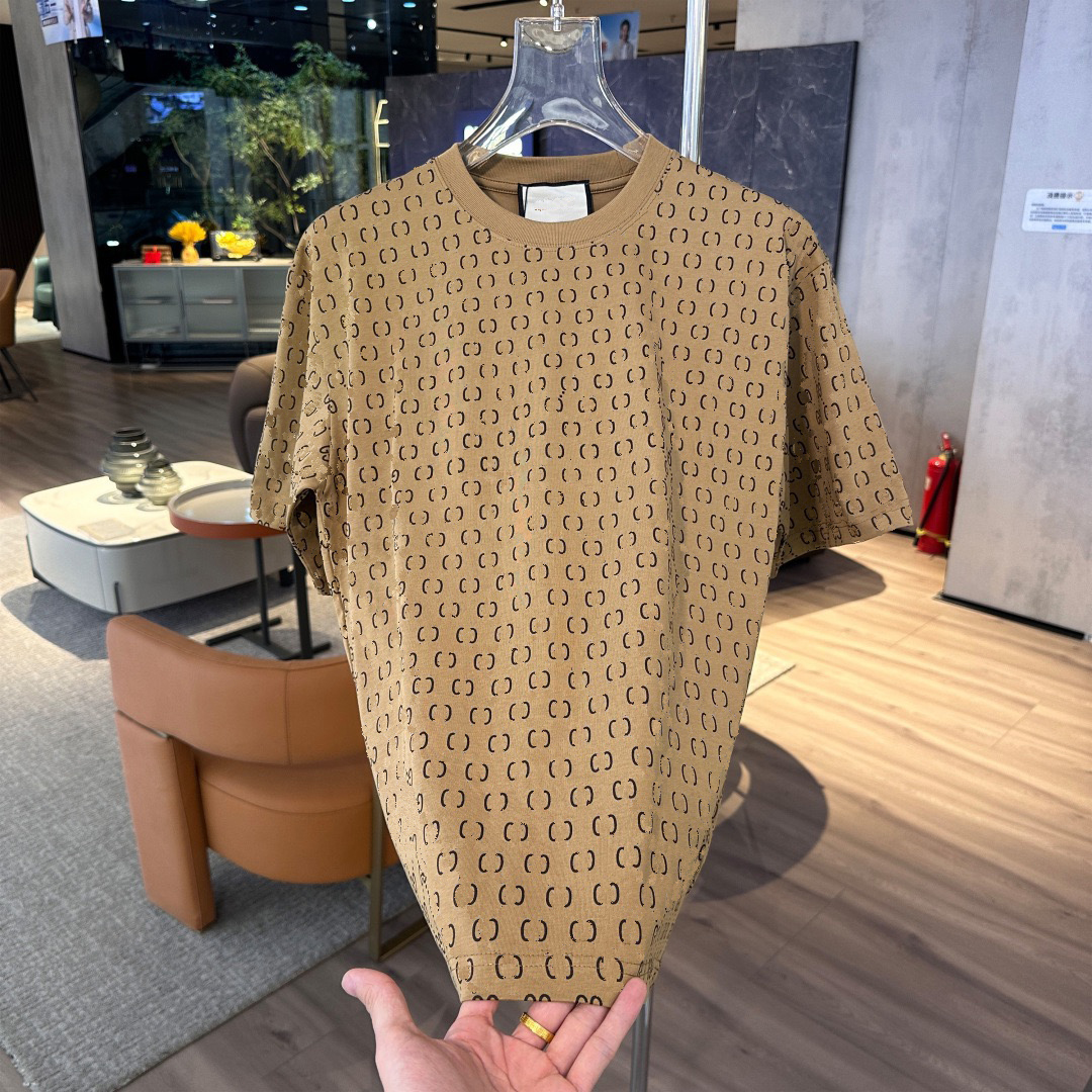 designer High quty mens T-shirt Polo shirt mens new embroidered jacquard T-shirt classic full printed short slved shirt L260612
