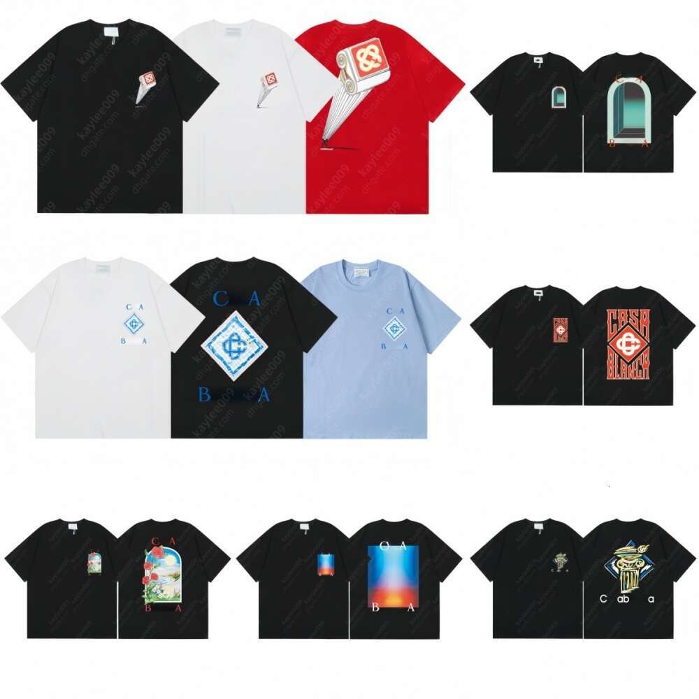 casablancamen set Summer brand mens t shirt womens shirts for men designer leisure graphic tee High quality round neck Street Streetwear designer cl