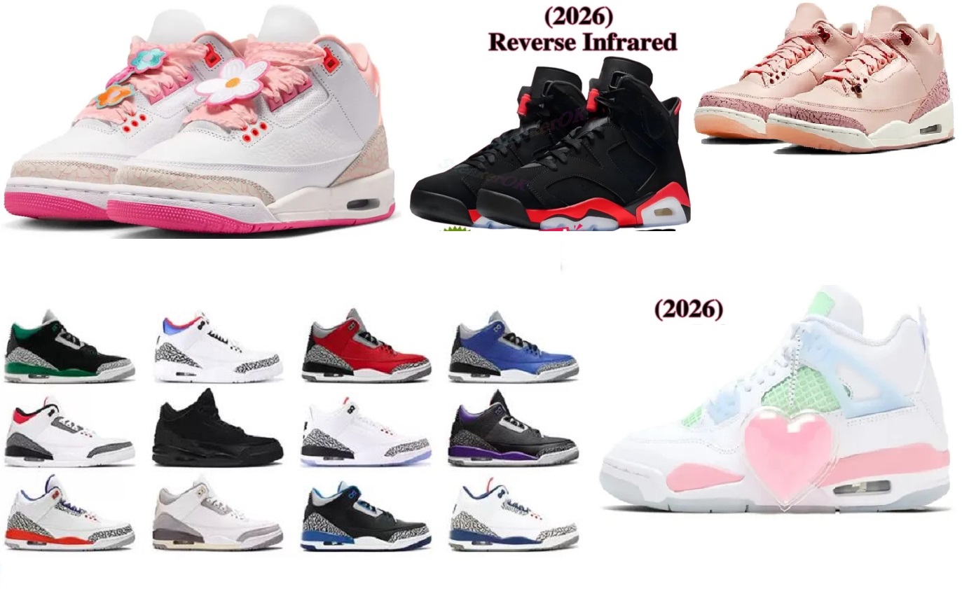 top Big kids 6s 3s 4s youth toddler 3 4 6 Basketball Shoes for Lucky Green Pine Black White Cement Reimagined True Racer Blue UNC Fire Red Fragment
