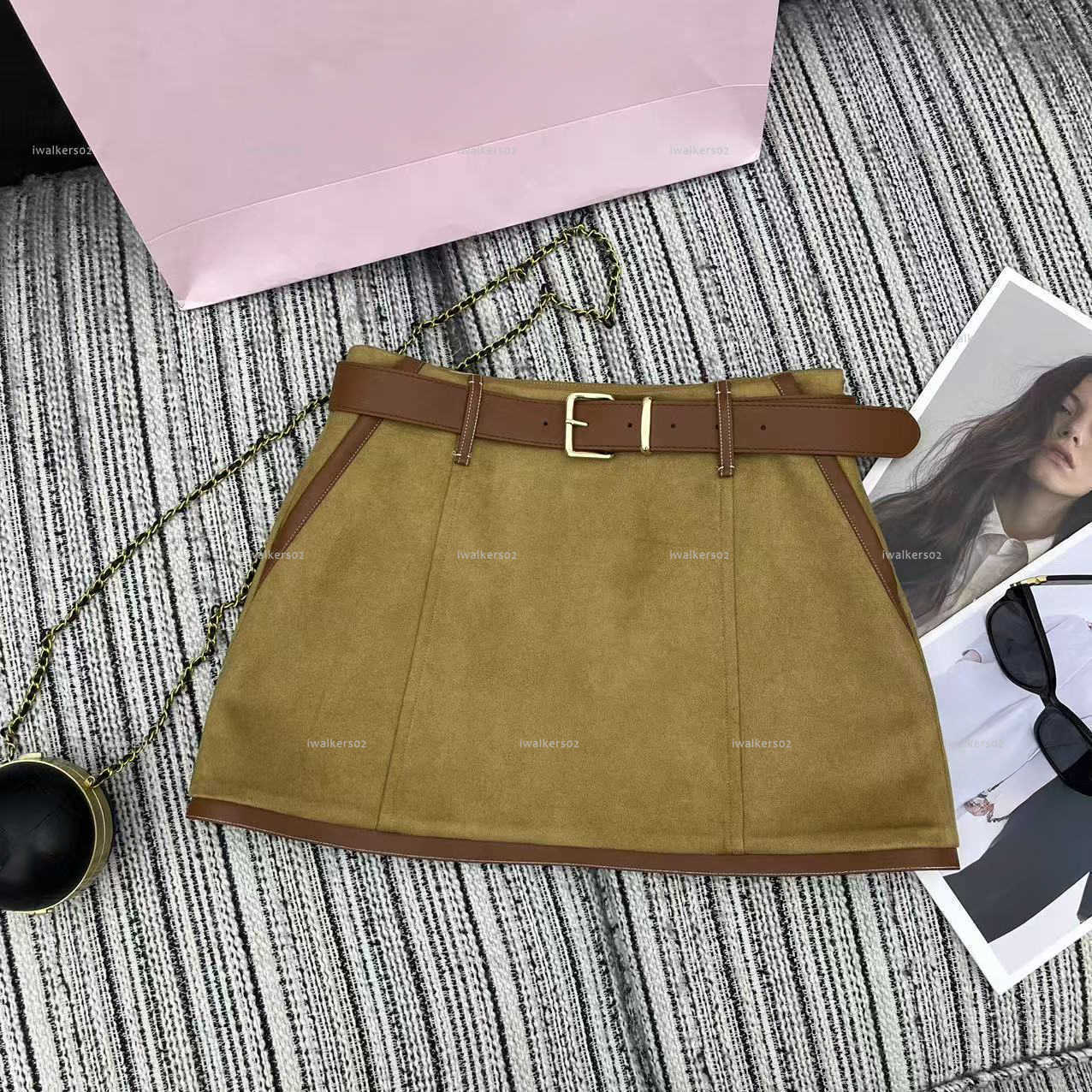 Classics Skirt women dress Summer lady dresses women designer clothes A-line mini skirts A078X02N084-image-1103571714