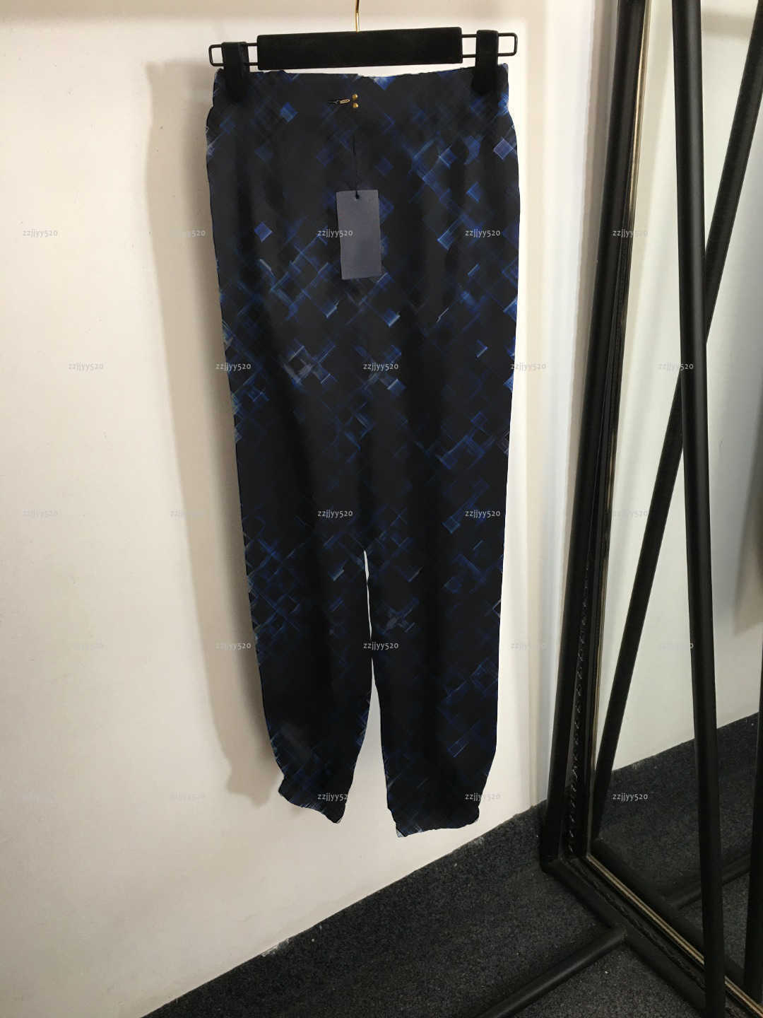 Brand women pants high quality girls trousers designer clothes women zipper pocket, ankle binding, casual pants A423X09N000-image-1103573050