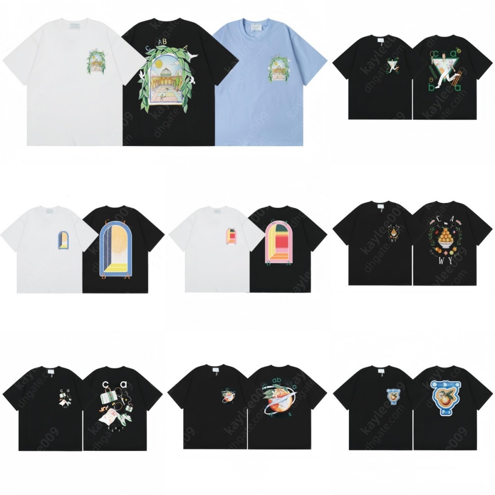 casablancamen set designer t shirt men Popular graphic tee Summer brand shirts fashion womens designer tshirt High quality round neck leisure men