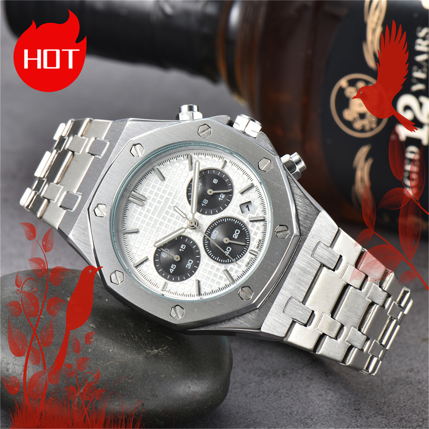High quality Wristwatches Men's lady Watches classics Royaloak A P Wrist Watche top quartz Movement Sports Watche automatic Date 41mm Chrono-image-1103605852