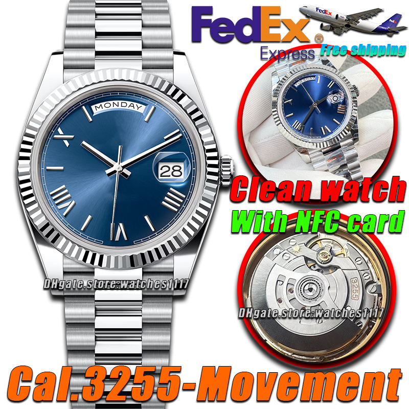 Luxury Mens watch Clean Factory watch Cal.3255 Movement Designer watches men 40MM high quality Automatic mechanical 10ATM Waterproof watches 72-hour