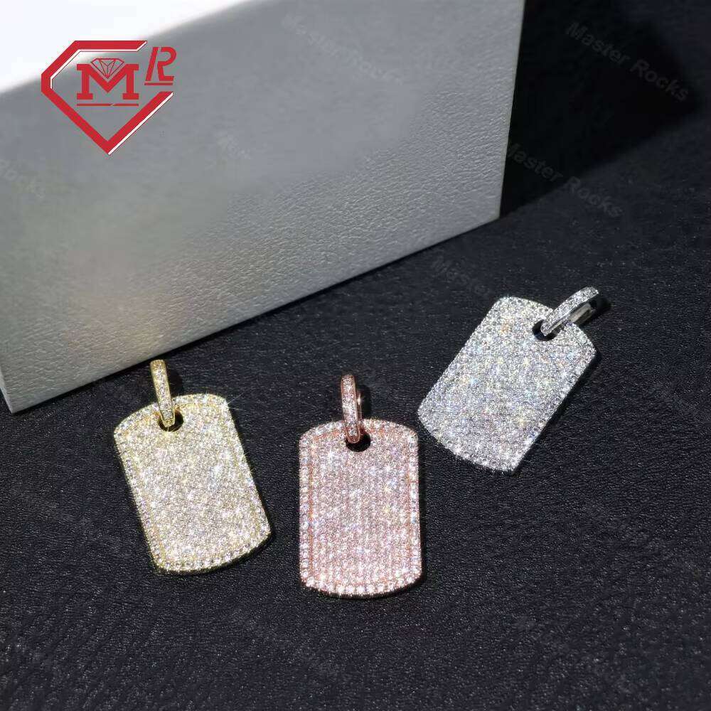 Hiphop Custom Shield Iced Out D Ice with VVS moissanite S925 Moissanite Pendant