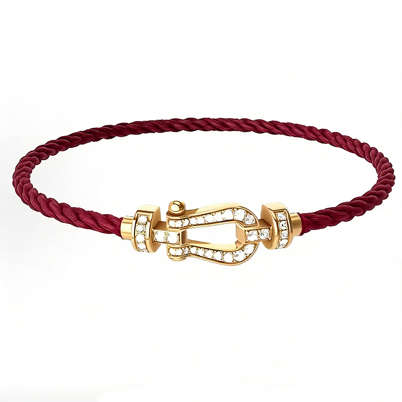 Brand Freed Bracelet Designer Jewelry for Women Luxury Crystal Horseshoe Buckle Hand Rope High Quality Stainless Steel Gift