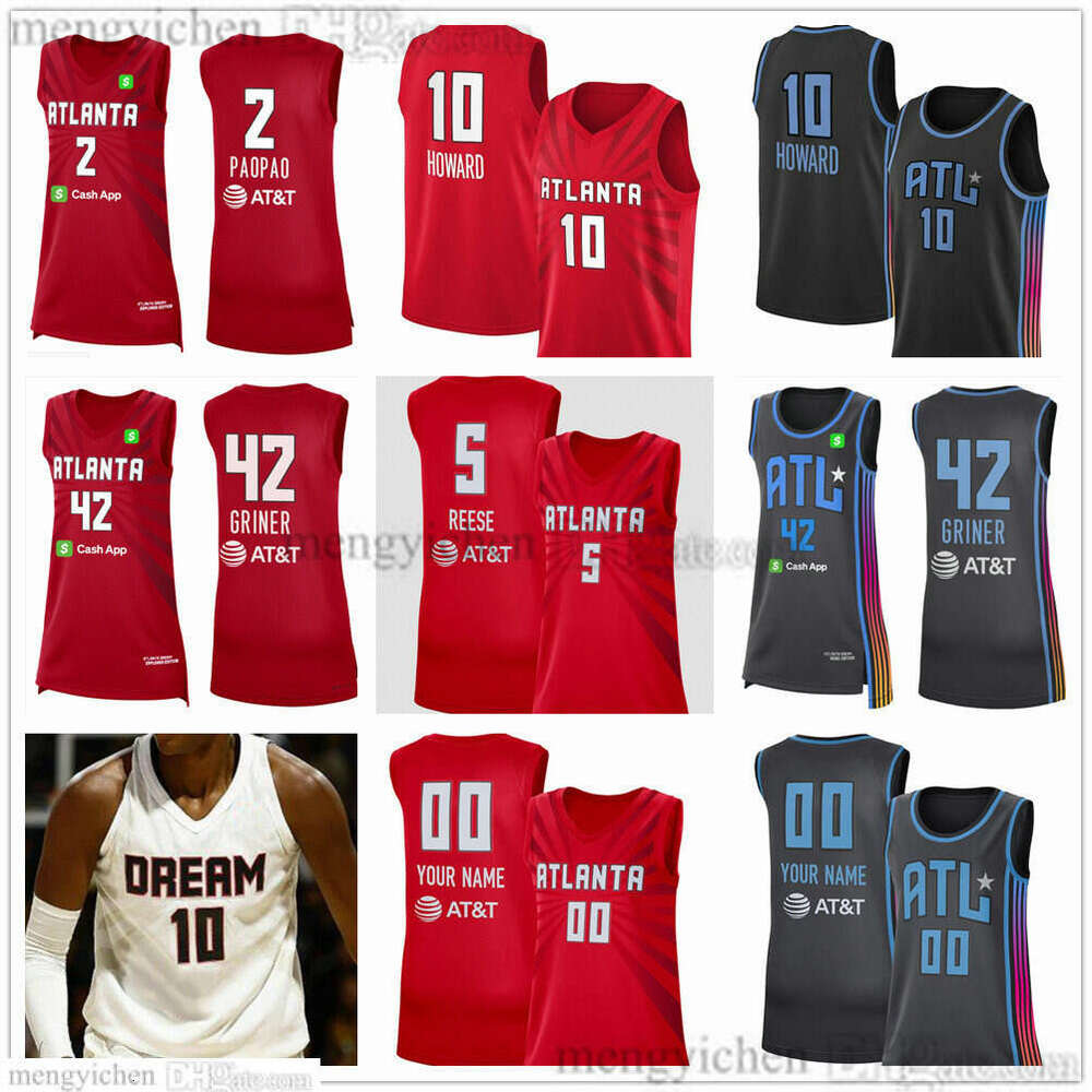 2026 Atlanta Woman Dream Basketball Jersey 5 Angel Reese 10 Rhyne Howard 3 Jordin Canada 2 Te Hina Paopao 5 Taylor Thierry 7 Holly Winterburn 15 All
