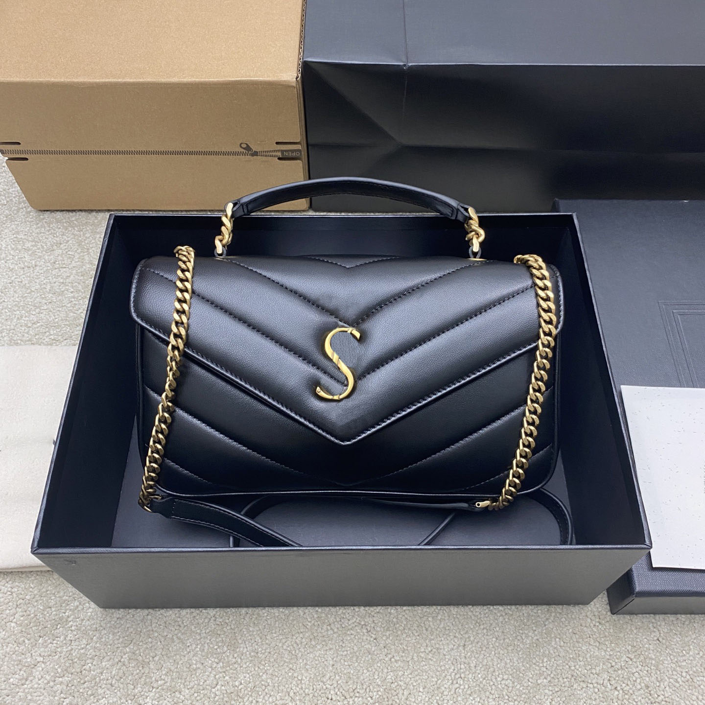 10a Top Mirror Quality Luxury Designer Handbags Real Leather Yslbages LouLou Bag Classic Genuine Leather YvesSaintLaurentBag Chain Shoulder Crossbod