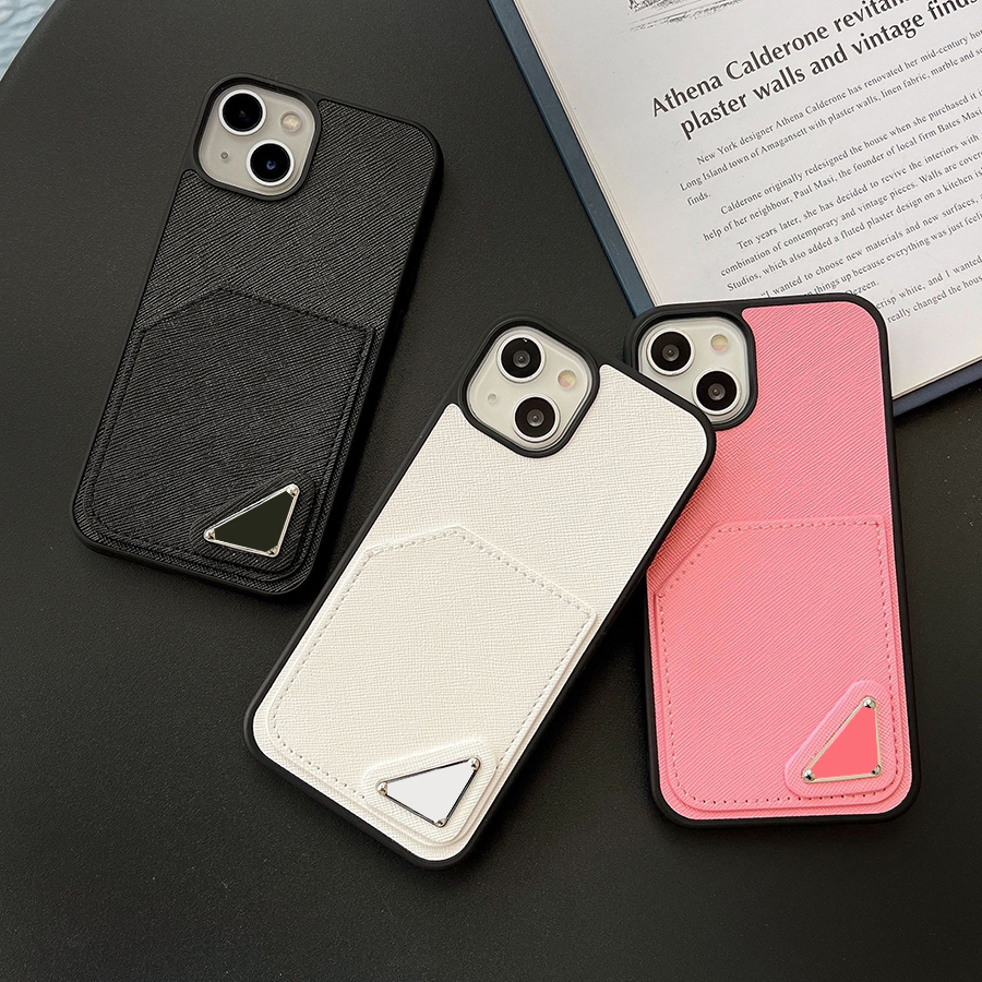 Cross Textured Card Pocket Silicone Border Designer Phone Case For Iphone 17 16 15 14 13 Pro 12 11 Max Metal Logo 17Promax Luxury Case 16Pro 15Pro F